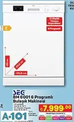 SEG 6 PROGRAMLI BULAŞIK MAKİNESİ